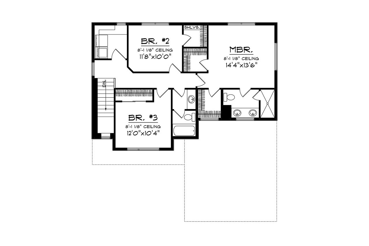 Prairie House Plan - 86498 - 2nd Floor Plan