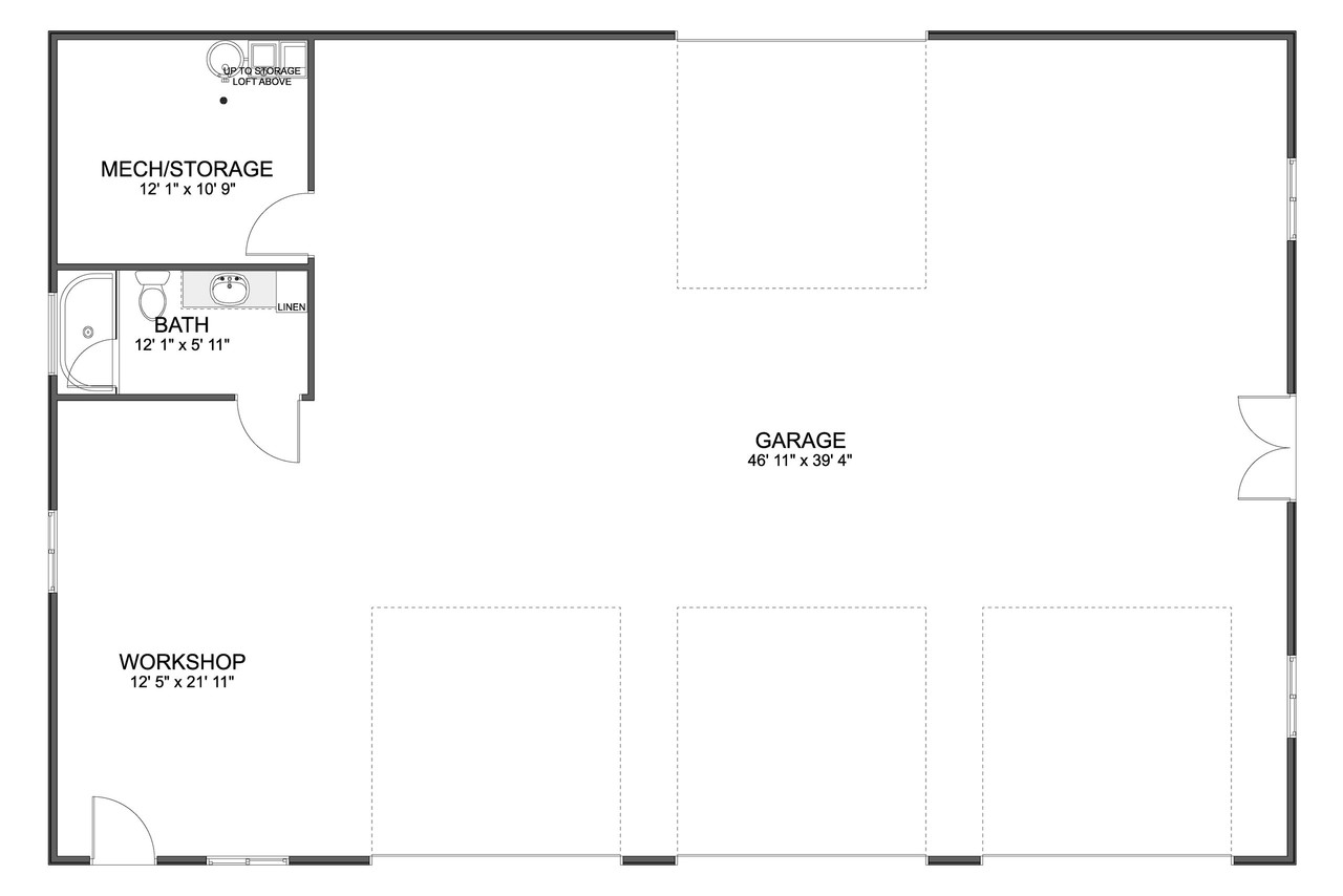 Craftsman House Plan - Speclich Garage 30473 - 1st Floor Plan