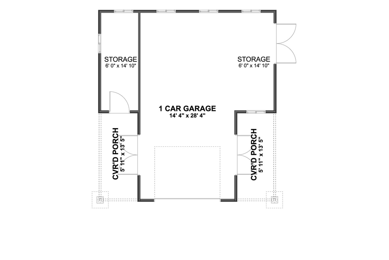 Craftsman House Plan - Tricia Garage 73942 - 1st Floor Plan