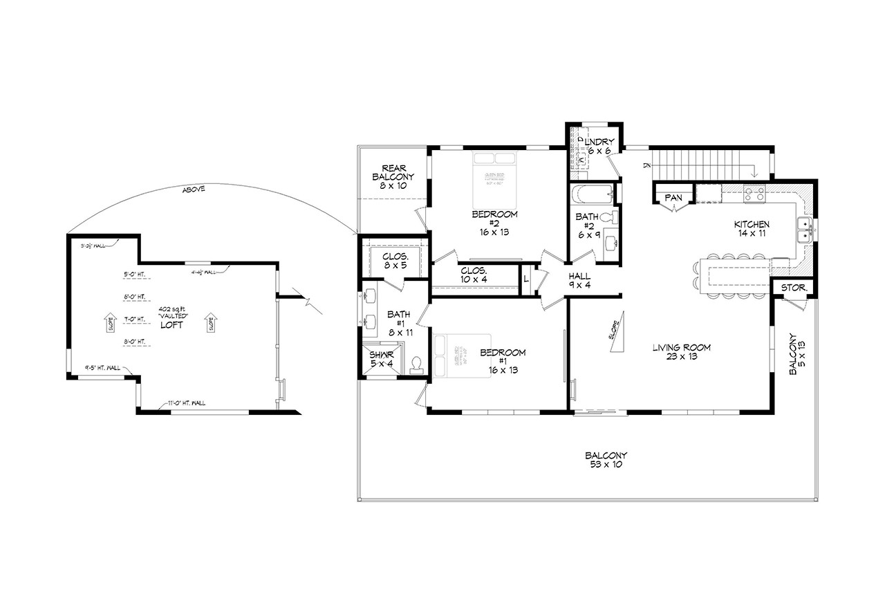 Modern House Plan - Columbia Eagle Mountain 68320 - 2nd Floor Plan