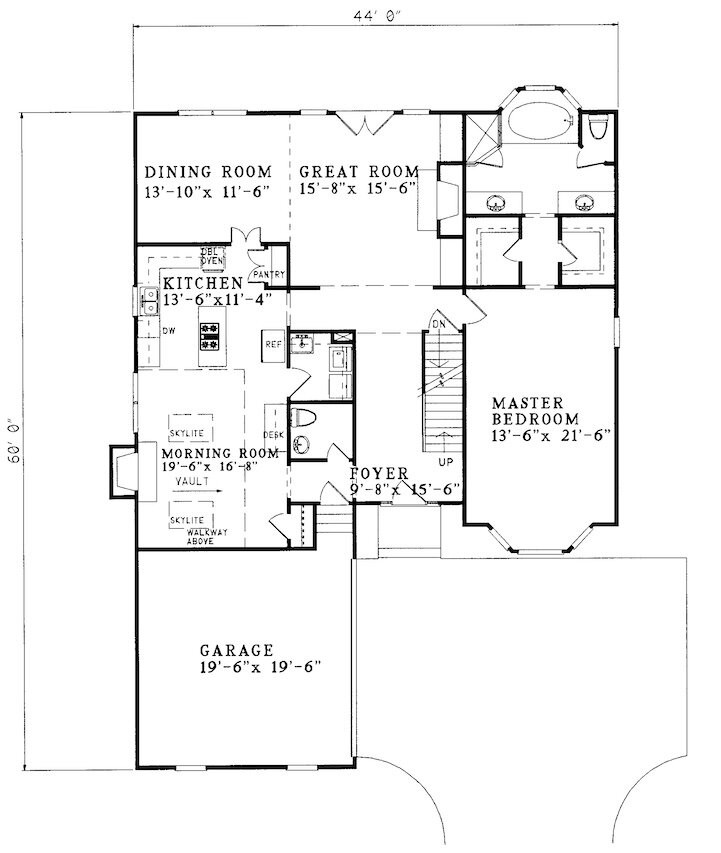 Traditional House Plan - Bridgetown  82354 - 1st Floor Plan