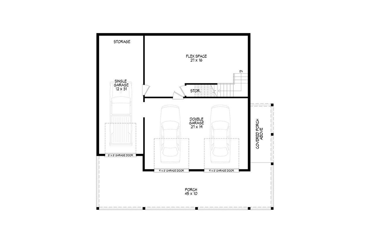 A-Frame House Plan - Laurel Pine Haven 69762 - Basement Floor Plan