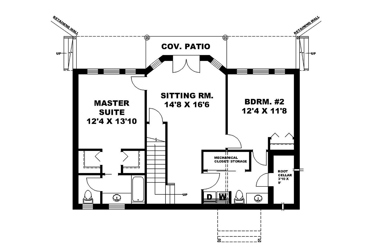 Cottage House Plan - 55625 - Basement Floor Plan