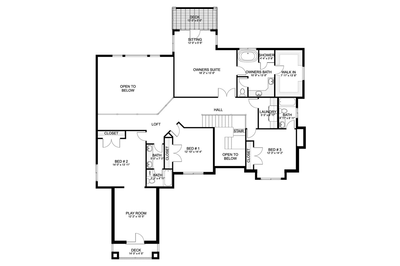European House Plan - Almeria 10727 - 2nd Floor Plan