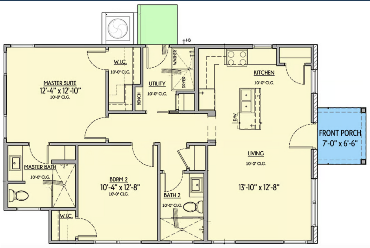 Farmhouse House Plan - 73690 - 1st Floor Plan