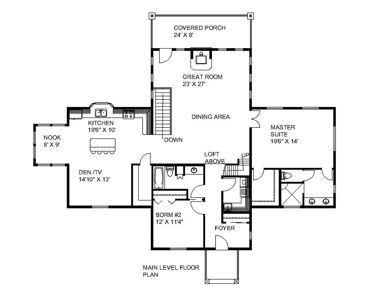 Craftsman House Plan - 17913 - 1st Floor Plan