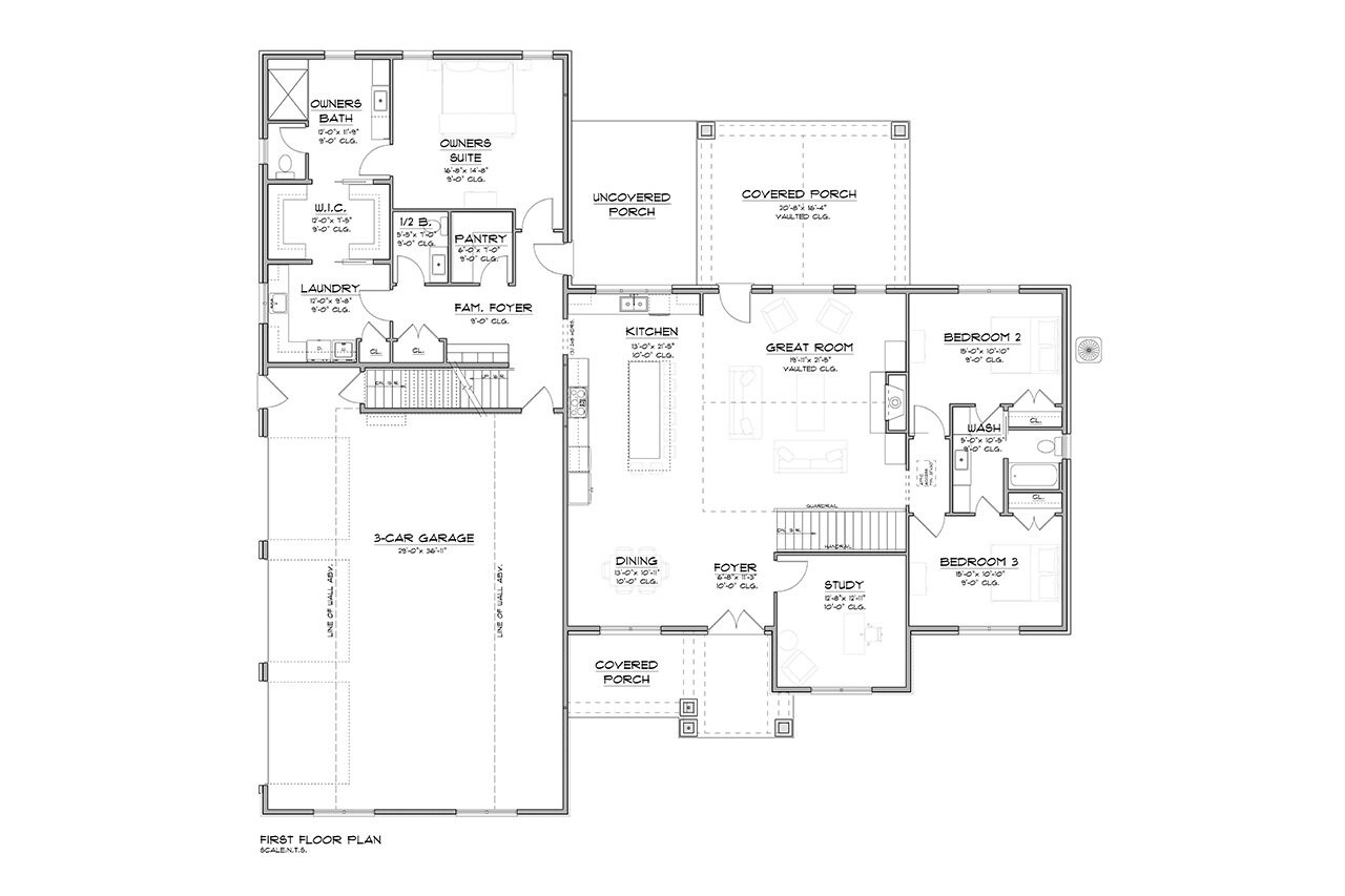Country House Plan - Philhoff Ridge 62331 - 1st Floor Plan