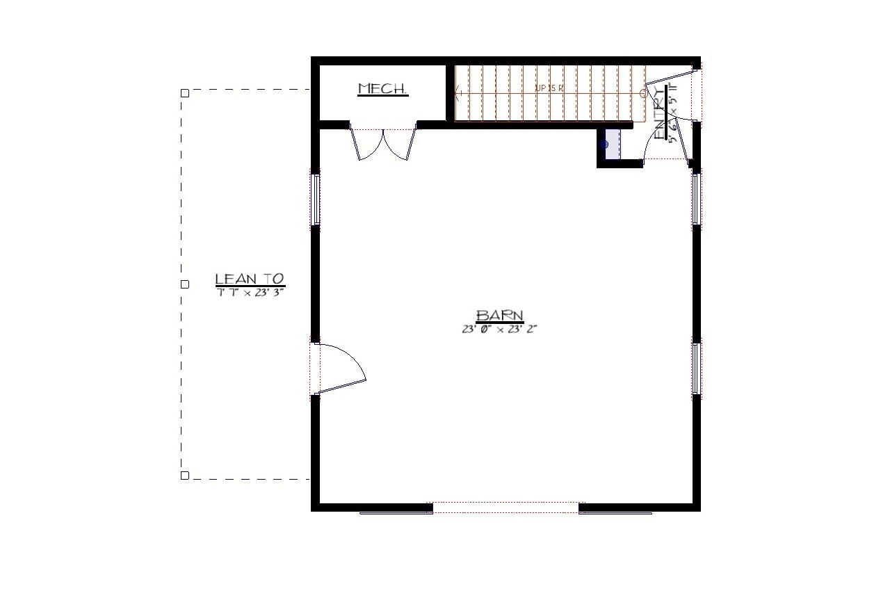 Mountain Rustic House Plan - Kennebec 34756 - 1st Floor Plan