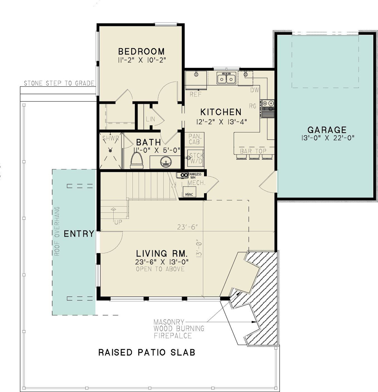 Contemporary House Plan - Bear Valley 62378 - 1st Floor Plan