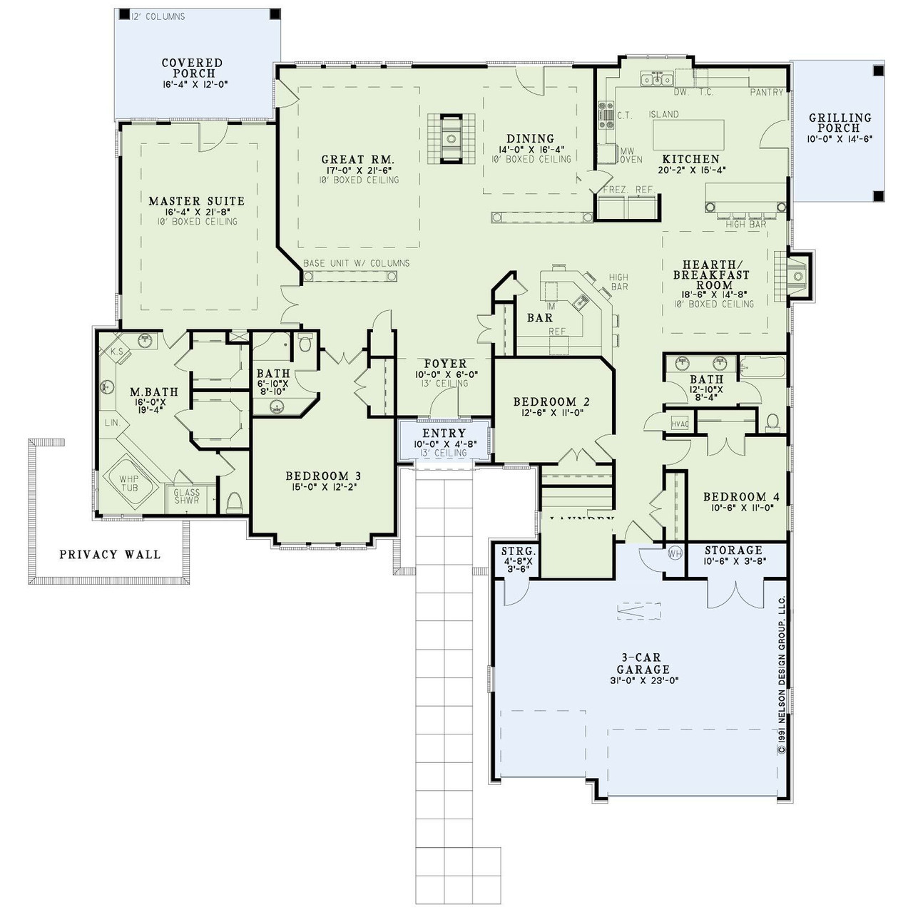 Traditional House Plan - JonBonet 28208 - 1st Floor Plan