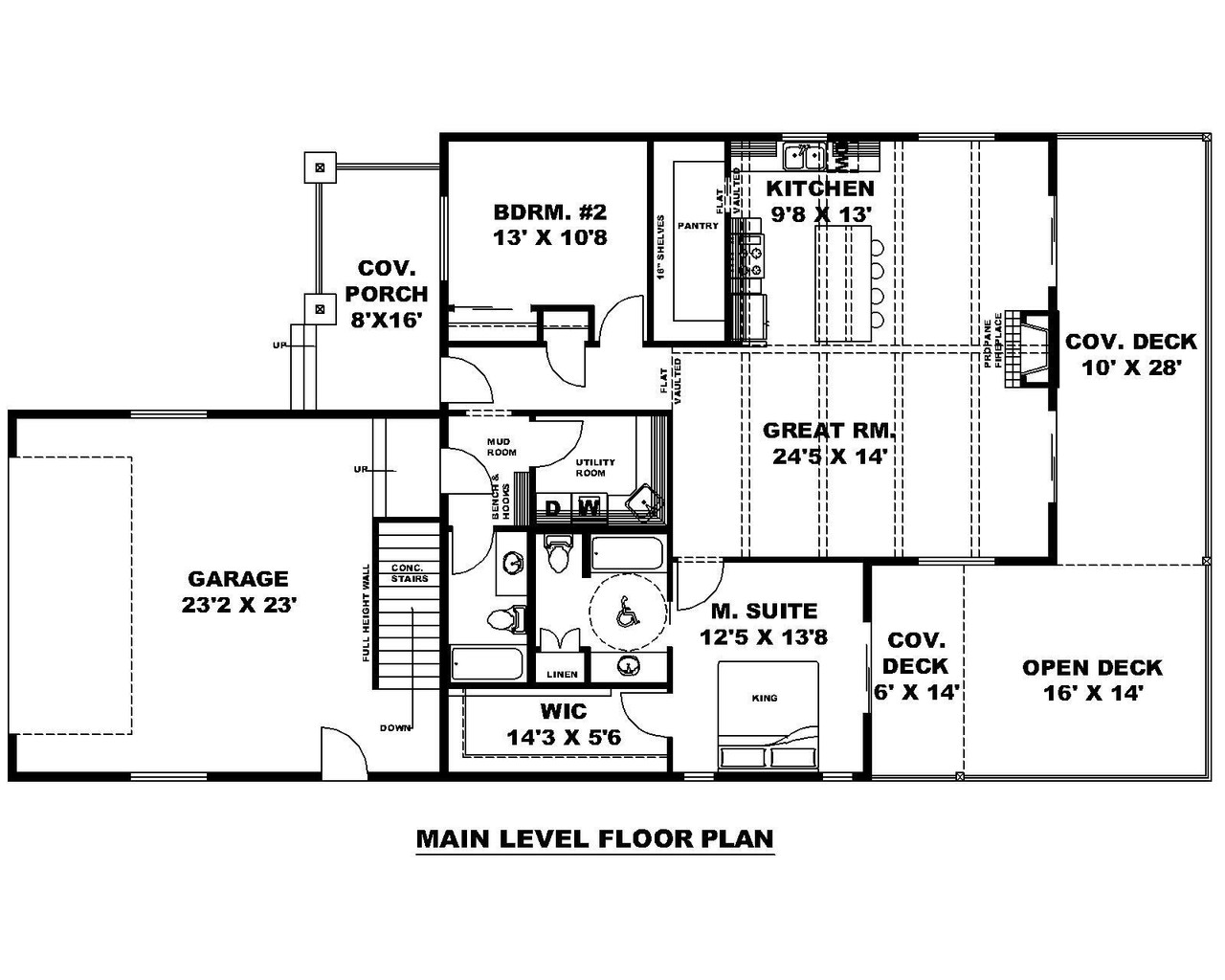 Craftsman House Plan - 38433 - 1st Floor Plan