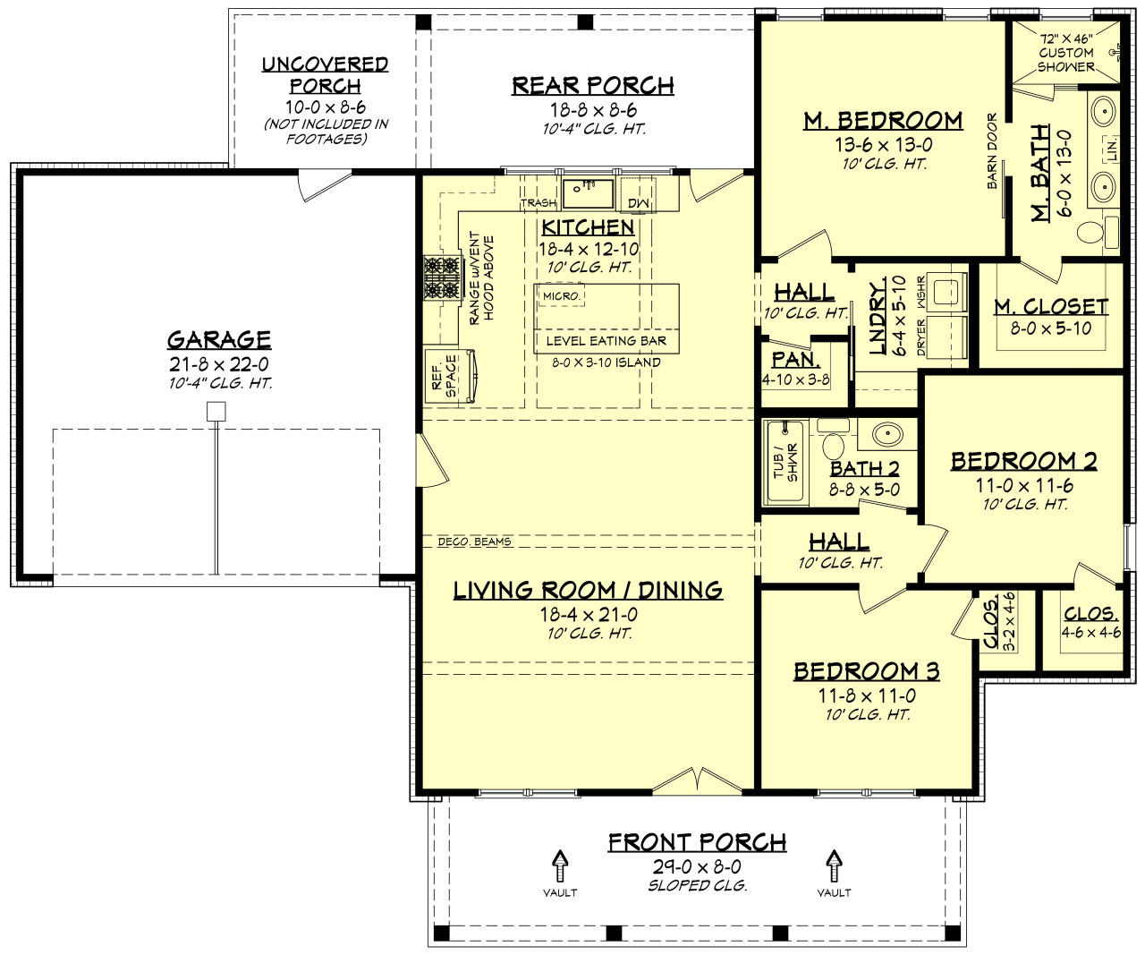 Country House Plan - Jade Oaks 88337 - 1st Floor Plan