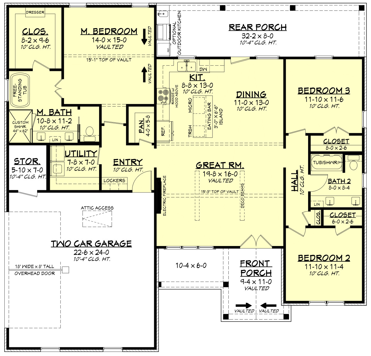 Country House Plan - Barclay 64615 - 1st Floor Plan