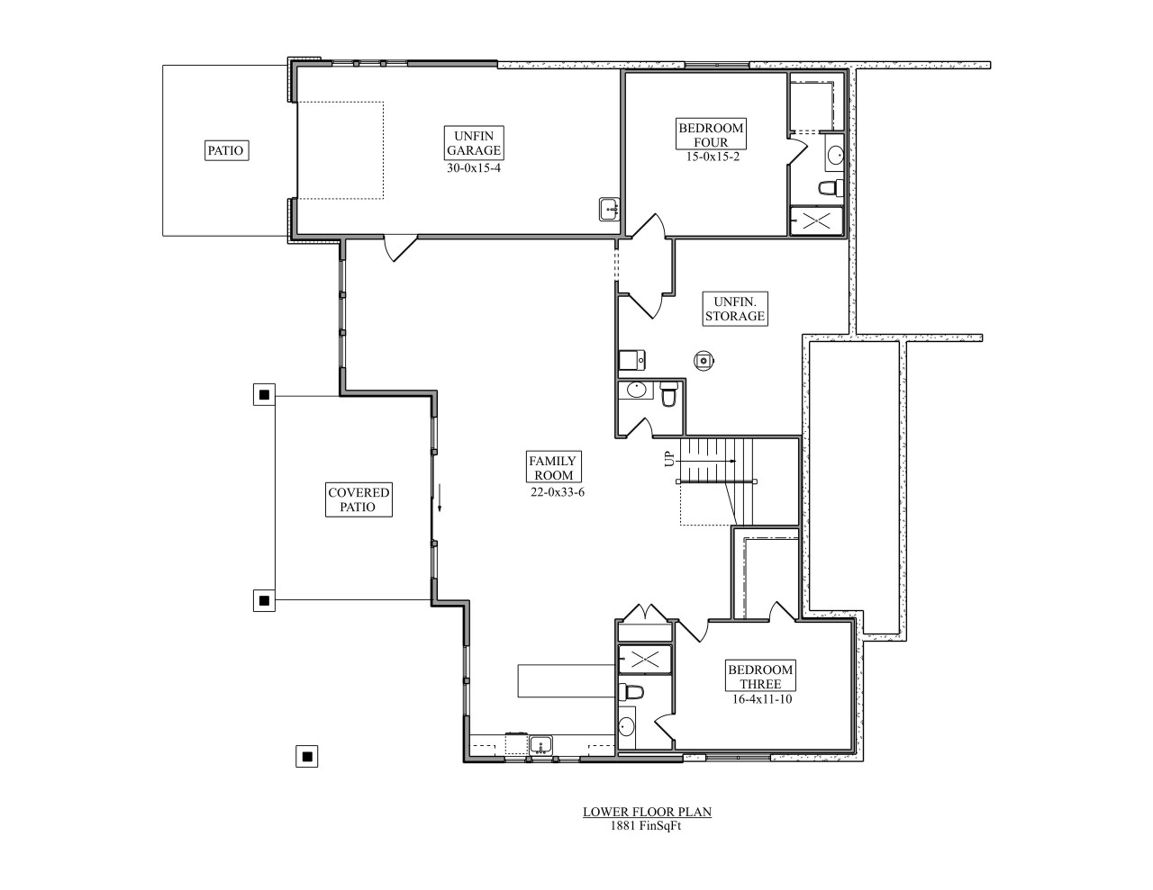 Modern House Plan - Aster Cove 28740 - Basement Floor Plan