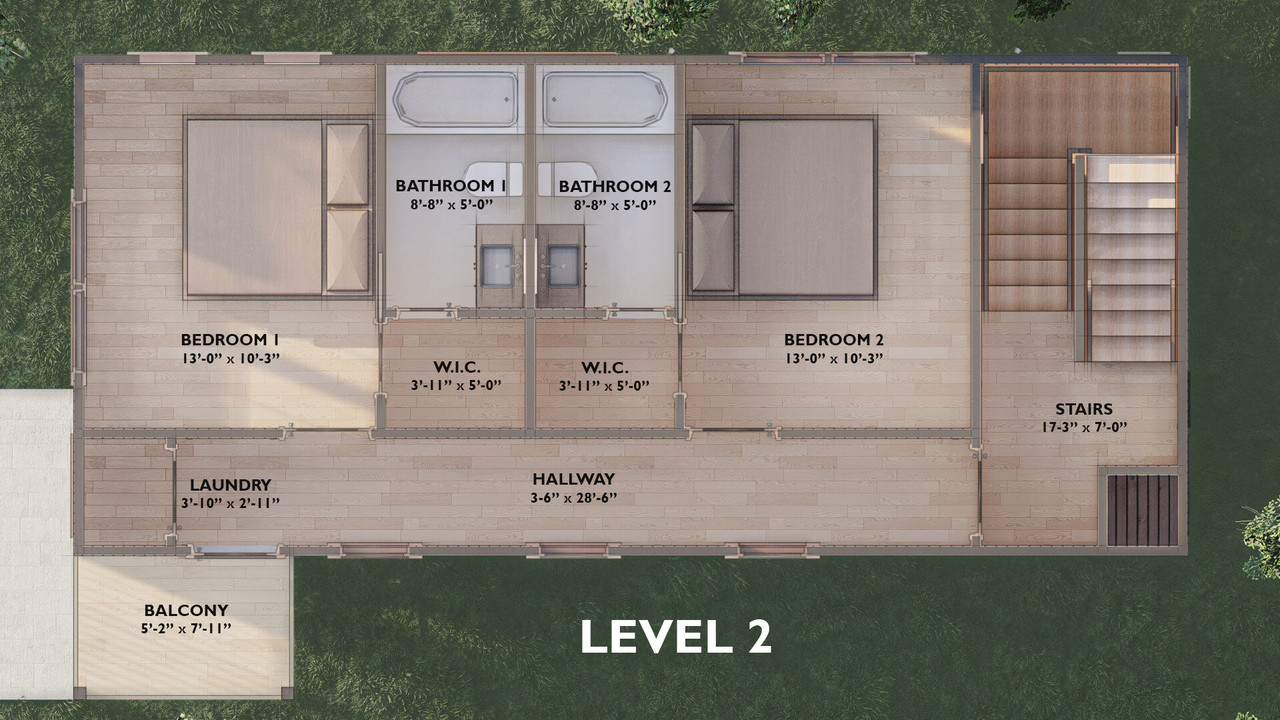 Secondary Image - Contemporary House Plan - 4 Story Glory 30650 - 2nd Floor Plan