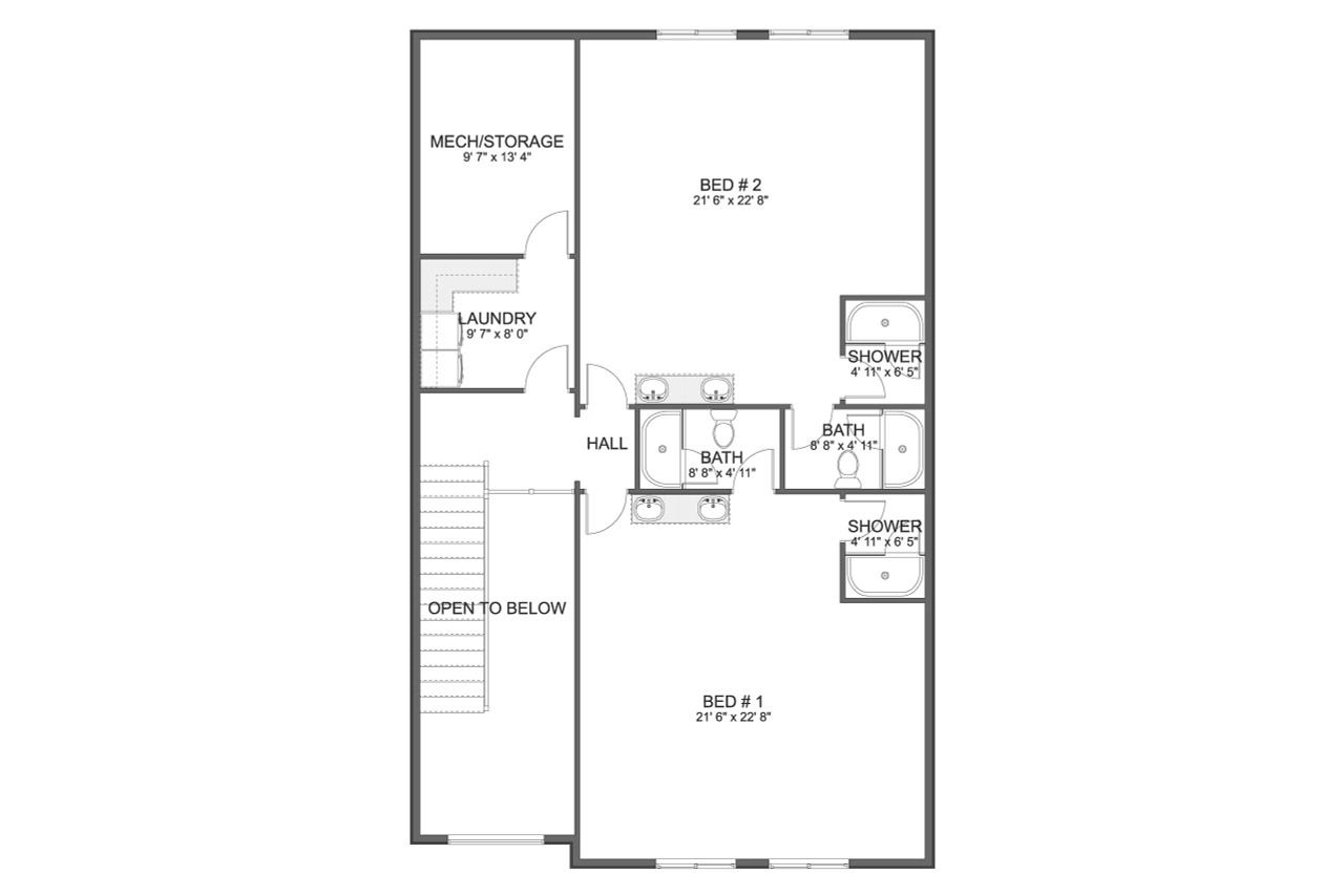 Craftsman House Plan - Barlow 87019 - 2nd Floor Plan