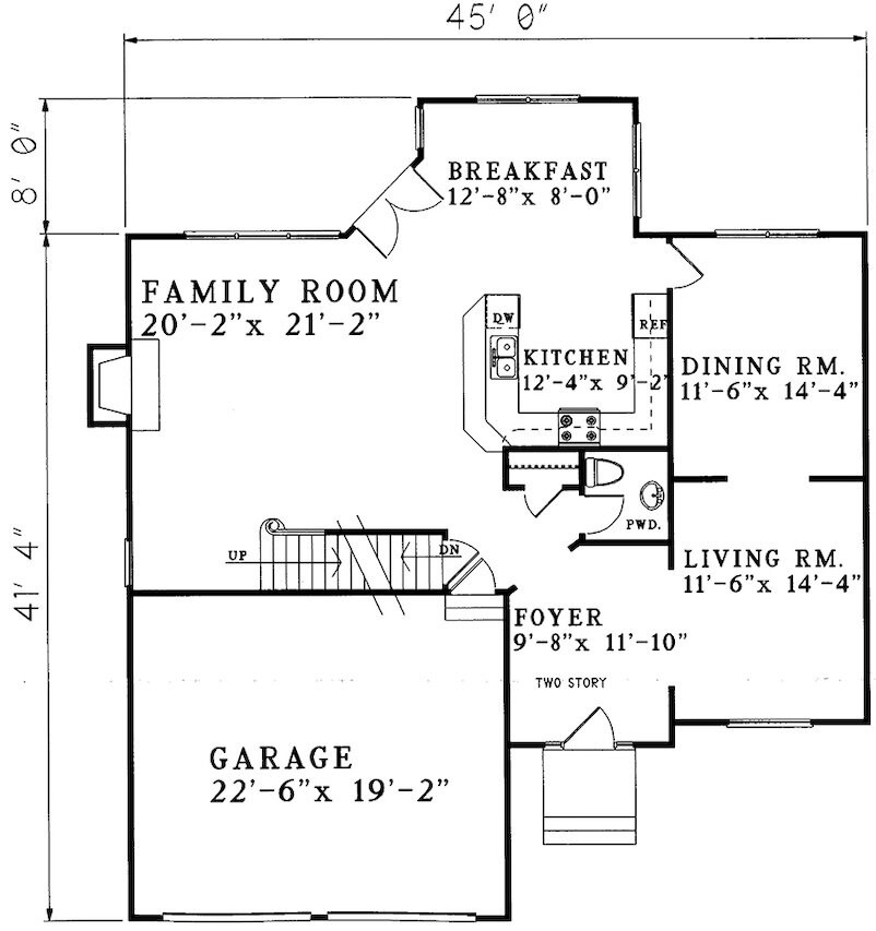 Traditional House Plan - Newman  65744 - 1st Floor Plan