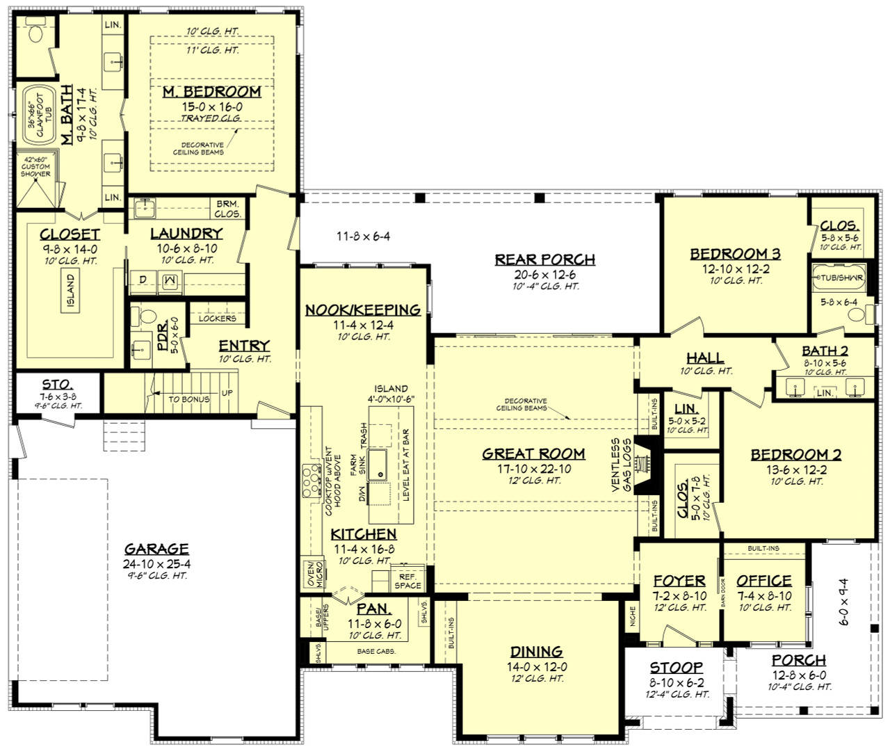 Farmhouse House Plan - Remington Ridge 82735 - 1st Floor Plan