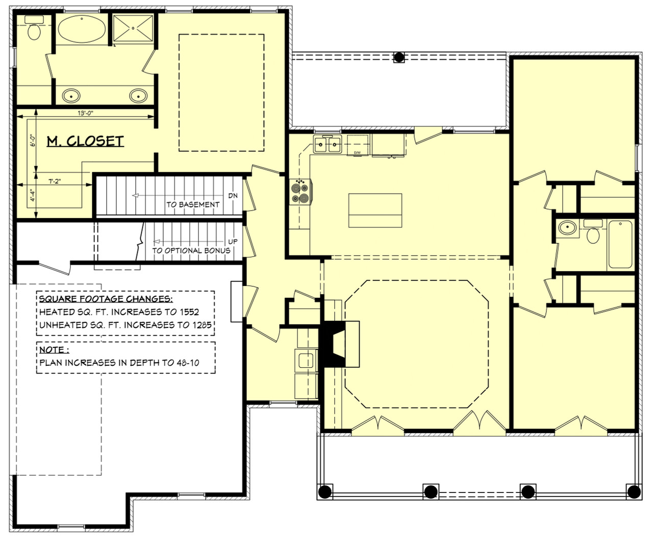 Southern House Plan - Hammond 93807 - Optional Floor Plan