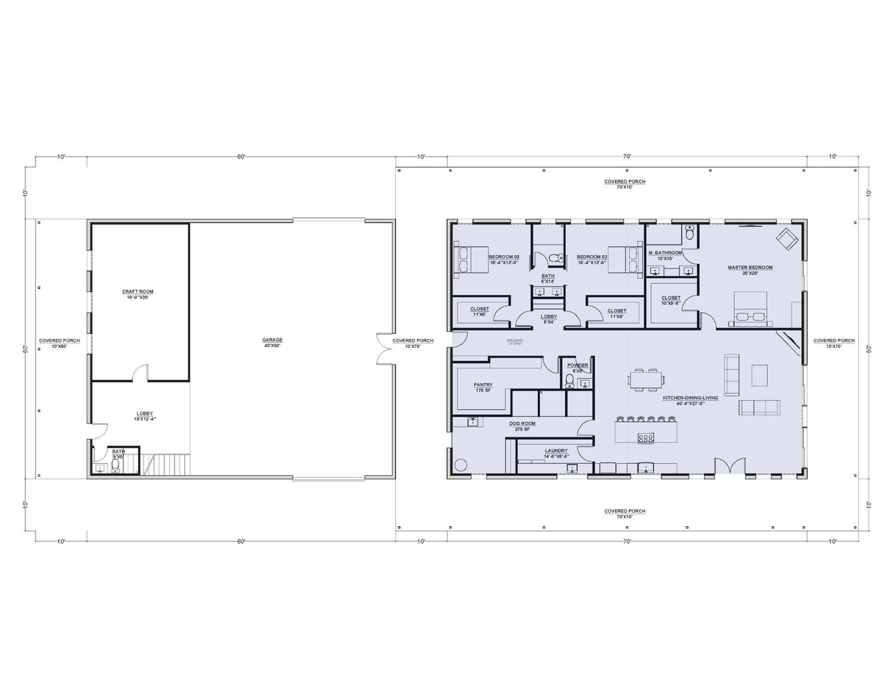 Modern House Plan - The Ulysses 11595 - 1st Floor Plan