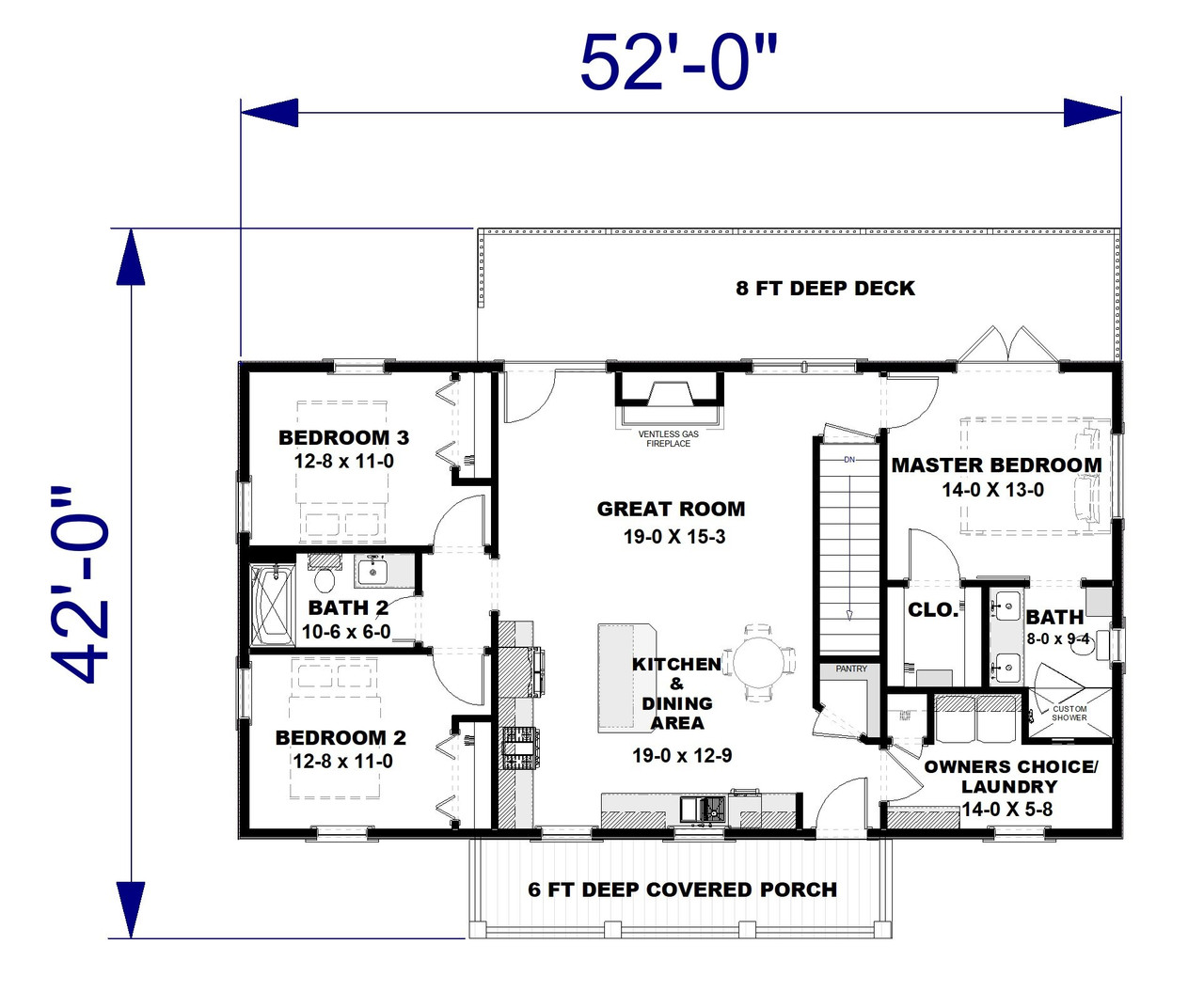 Farmhouse House Plan - 79372 - 1st Floor Plan