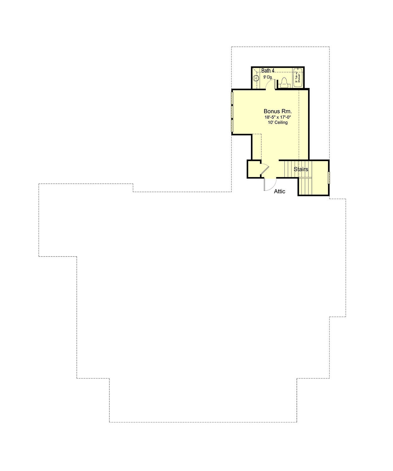 Southern House Plan - 58597 - 2nd Floor Plan