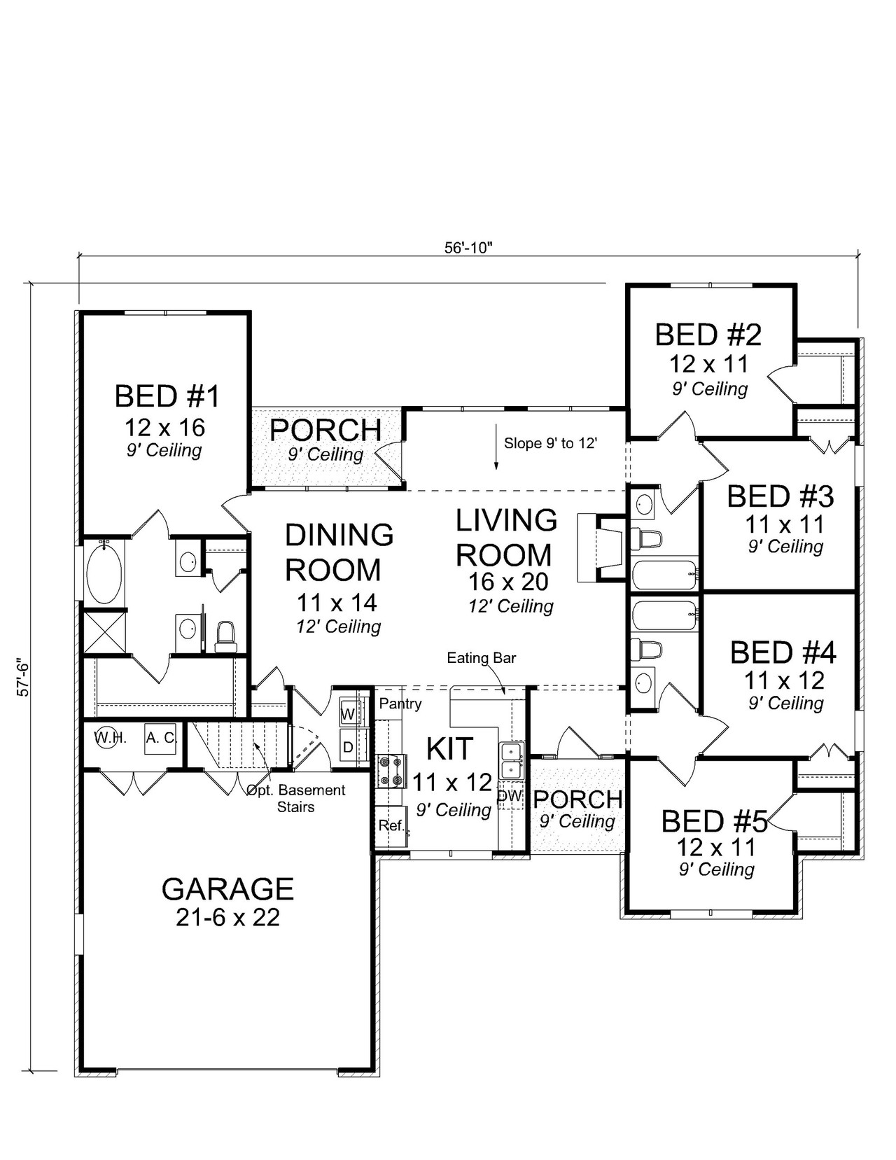 Traditional House Plan - Cotton Grove 25138 - 1st Floor Plan