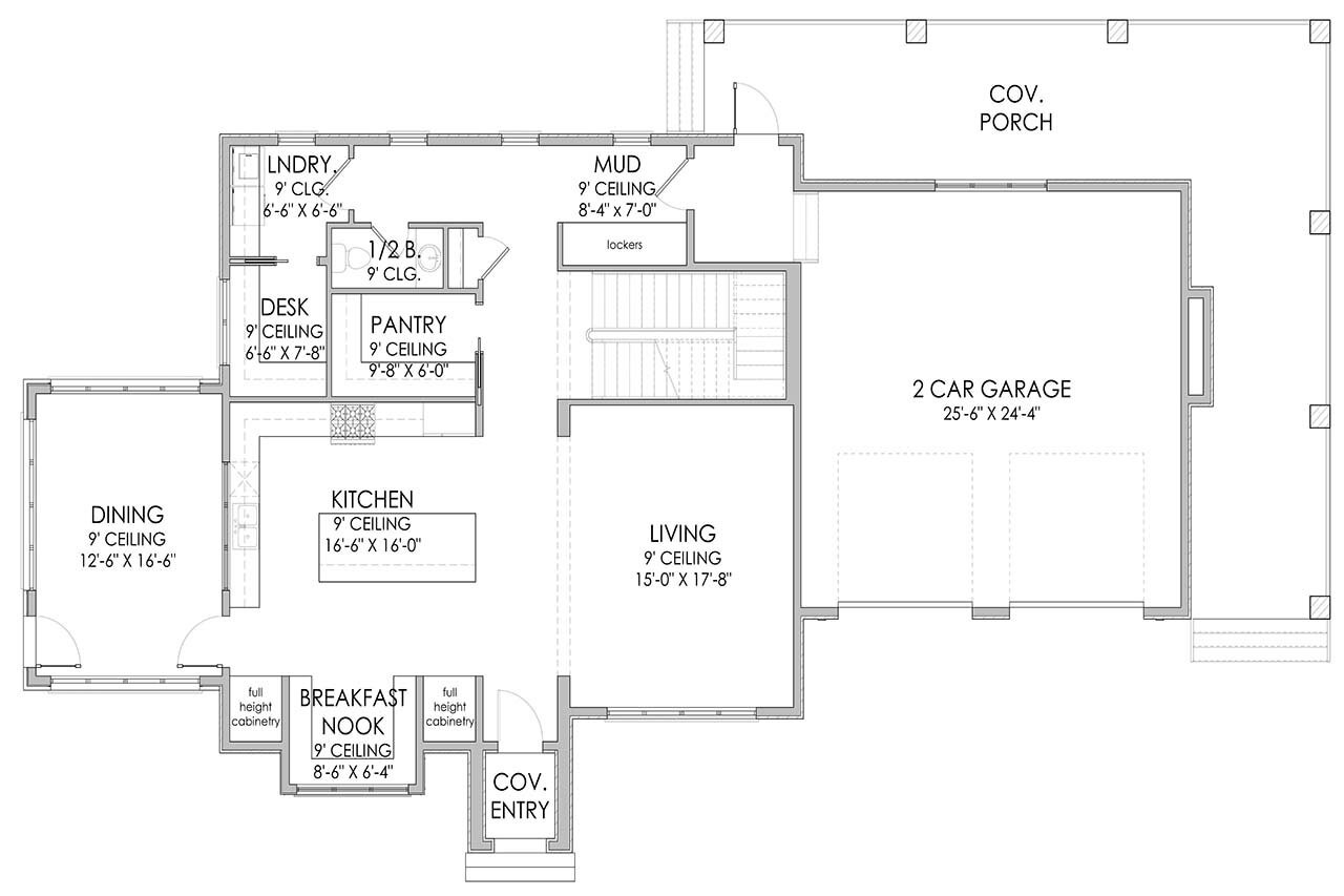 European House Plan - Devonshire 48198 - 1st Floor Plan