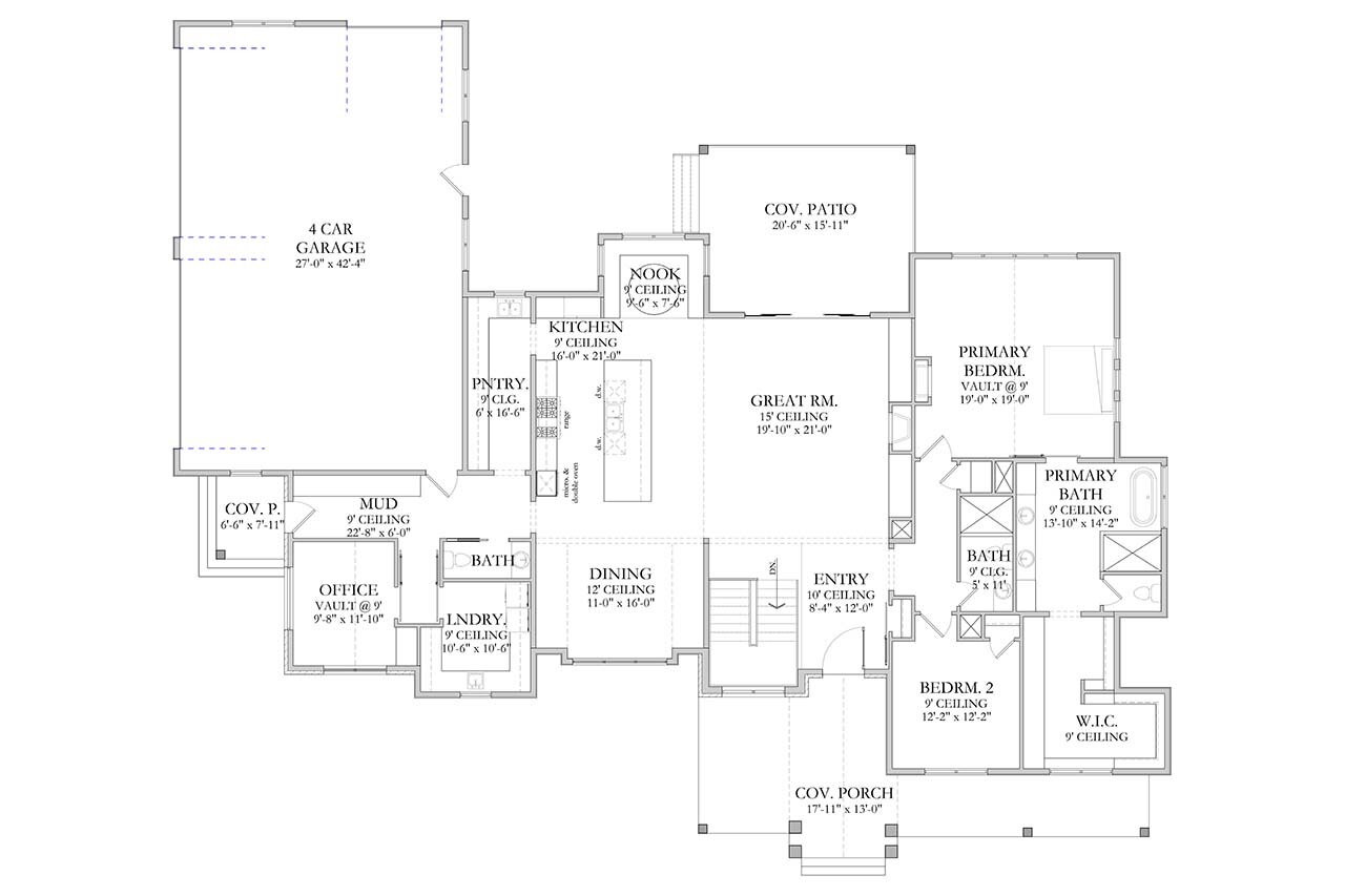 Farmhouse House Plan - Franklin 41193 - 1st Floor Plan