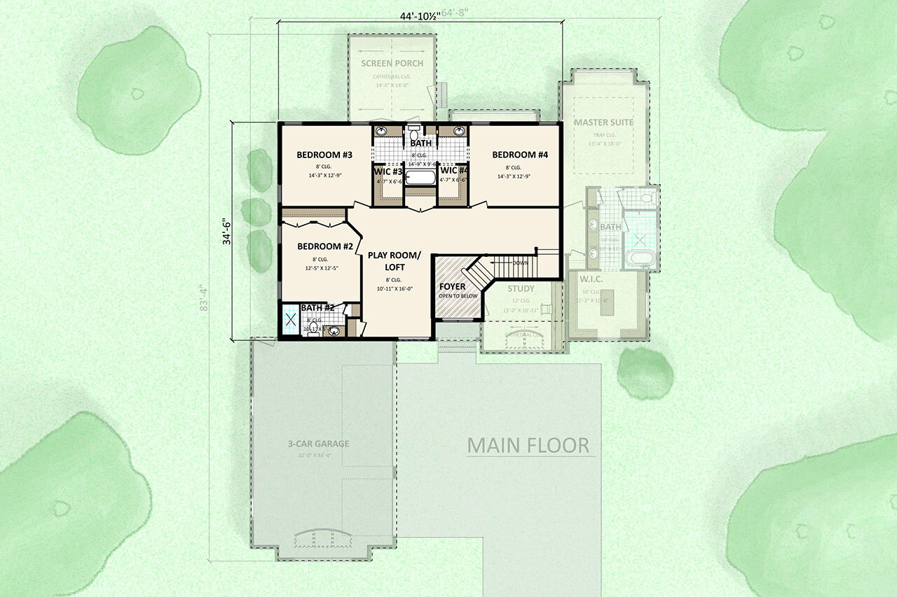 Classic House Plan - 59162 - 2nd Floor Plan
