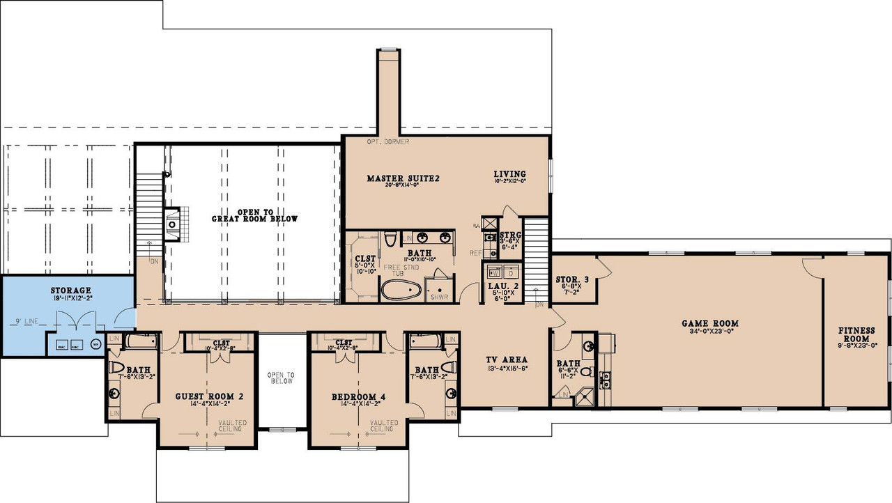 Farmhouse House Plan - Serenity Springs Retreat 96154 - 2nd Floor Plan