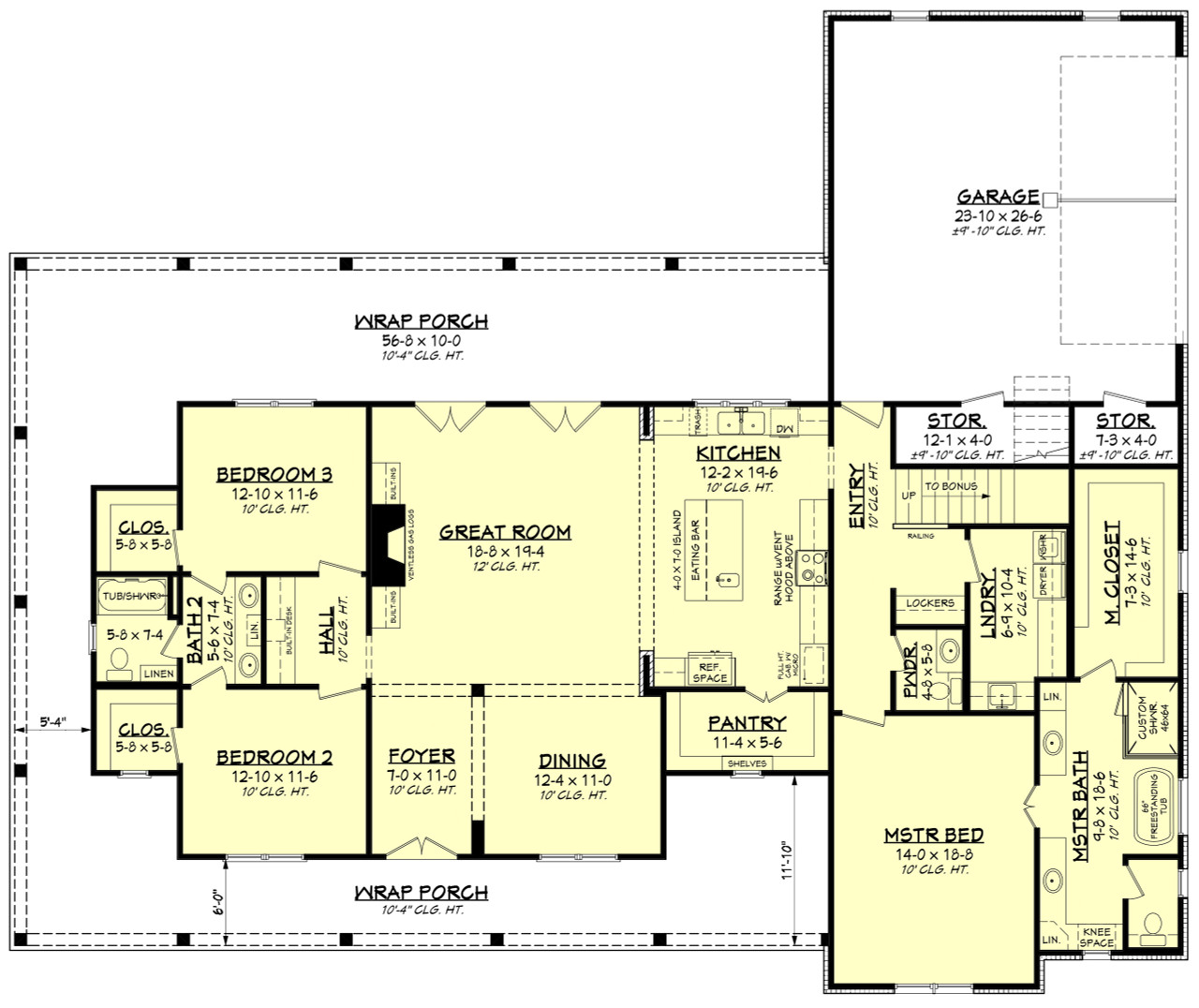 Farmhouse House Plan - Lennon 48992 - 1st Floor Plan