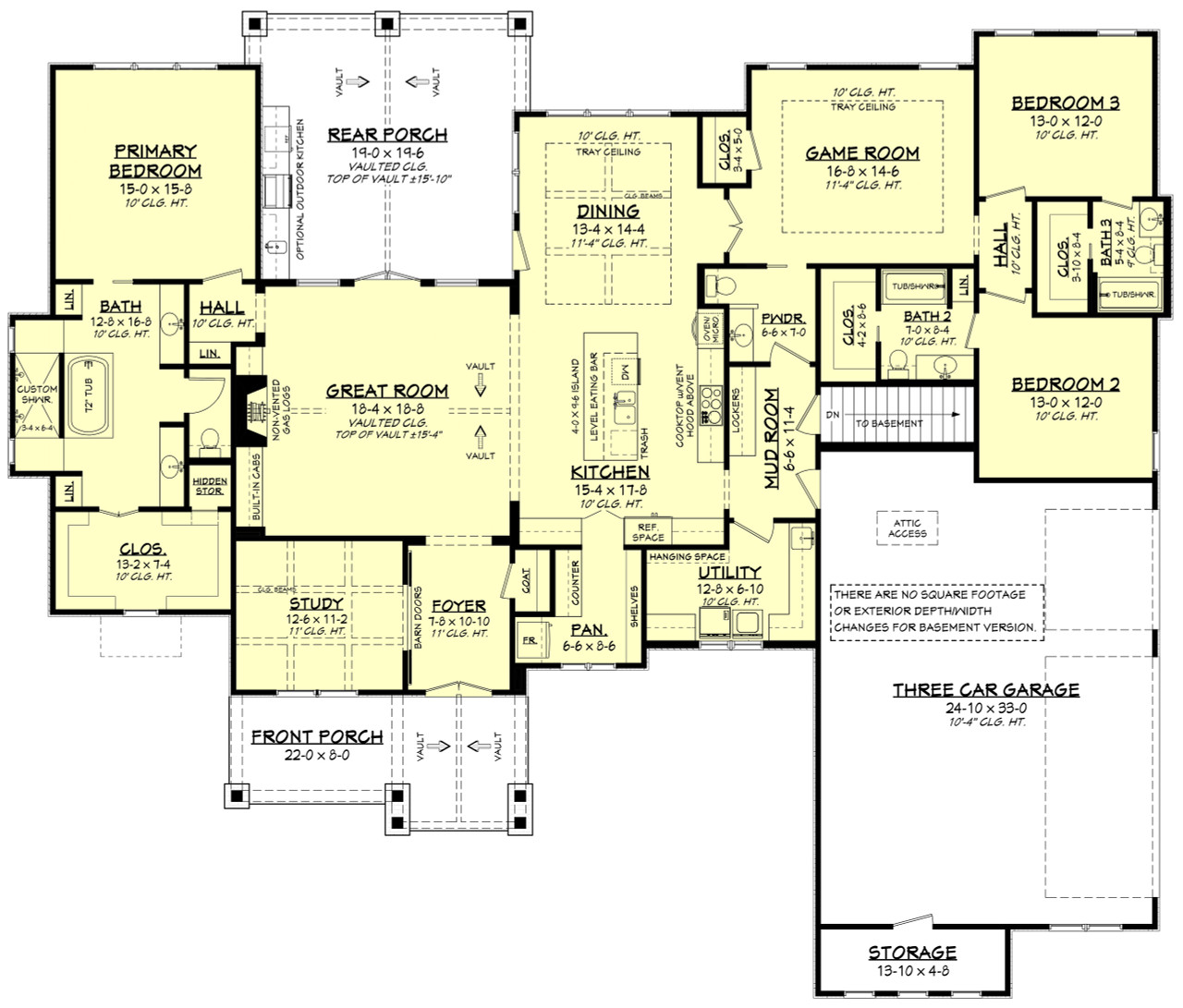 Craftsman House Plan - Odessa 37838 - Optional Floor Plan