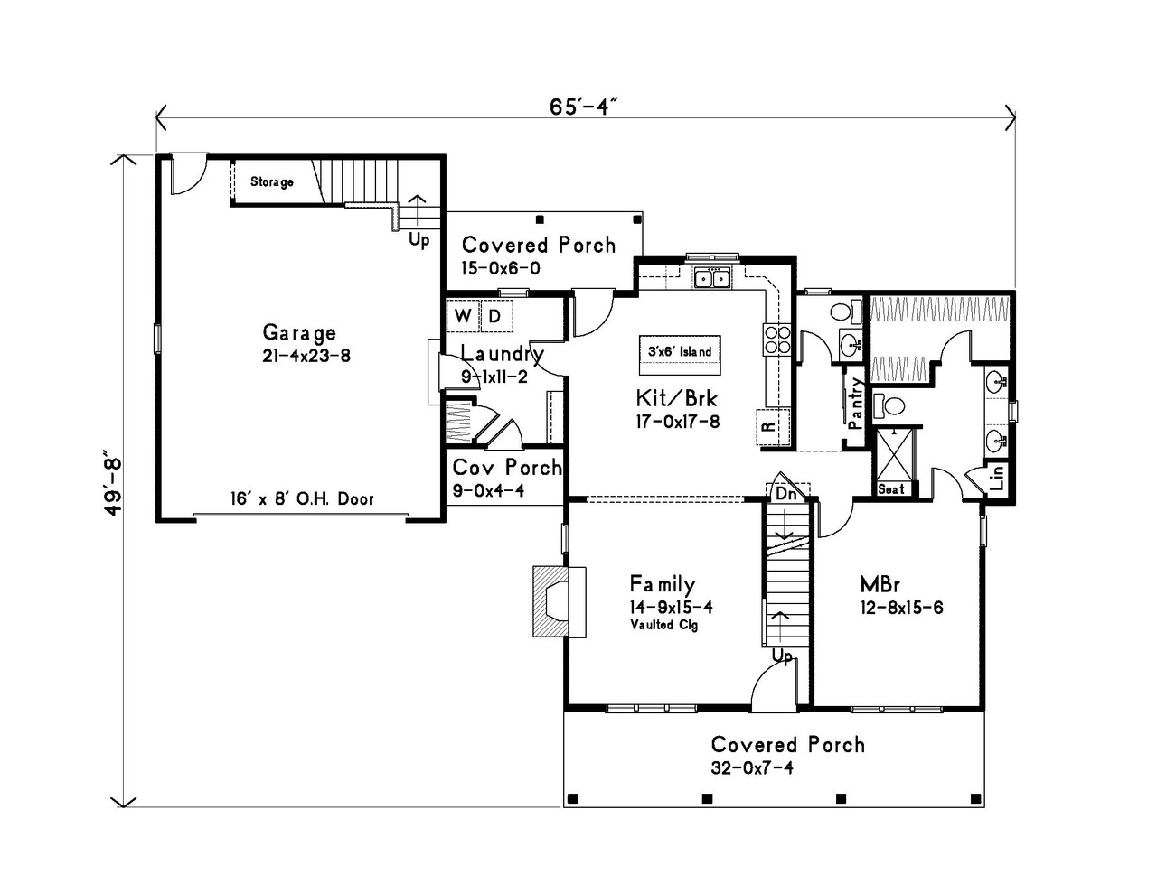 Country House Plan - 17101 - 1st Floor Plan