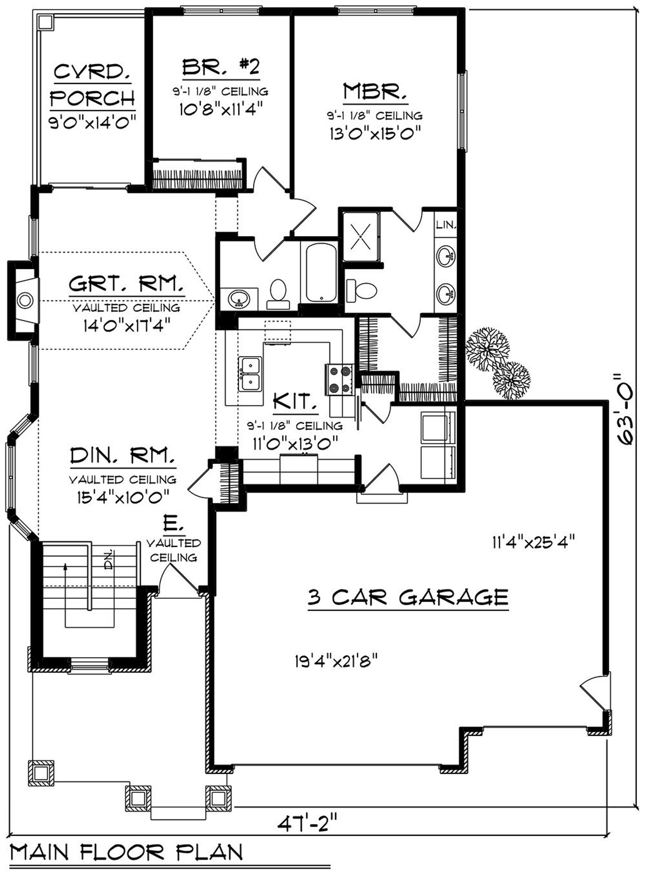 Craftsman House Plan - 98300 - 1st Floor Plan