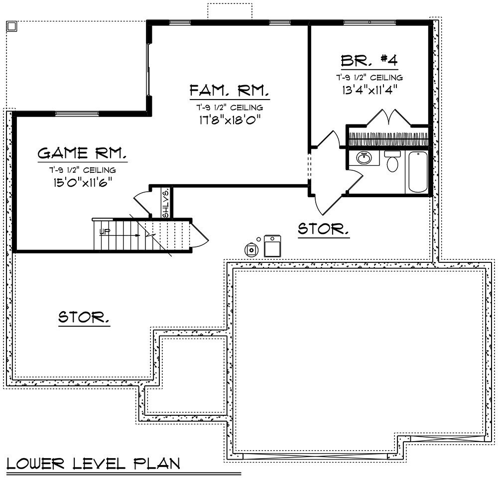 Craftsman House Plan - 12221 - Basement Floor Plan