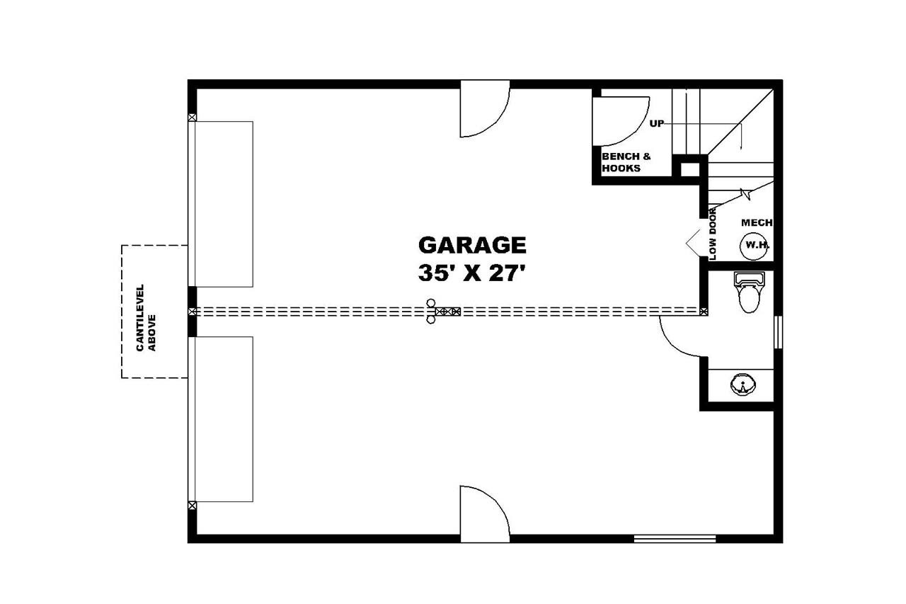 Country House Plan - 74666 - 1st Floor Plan