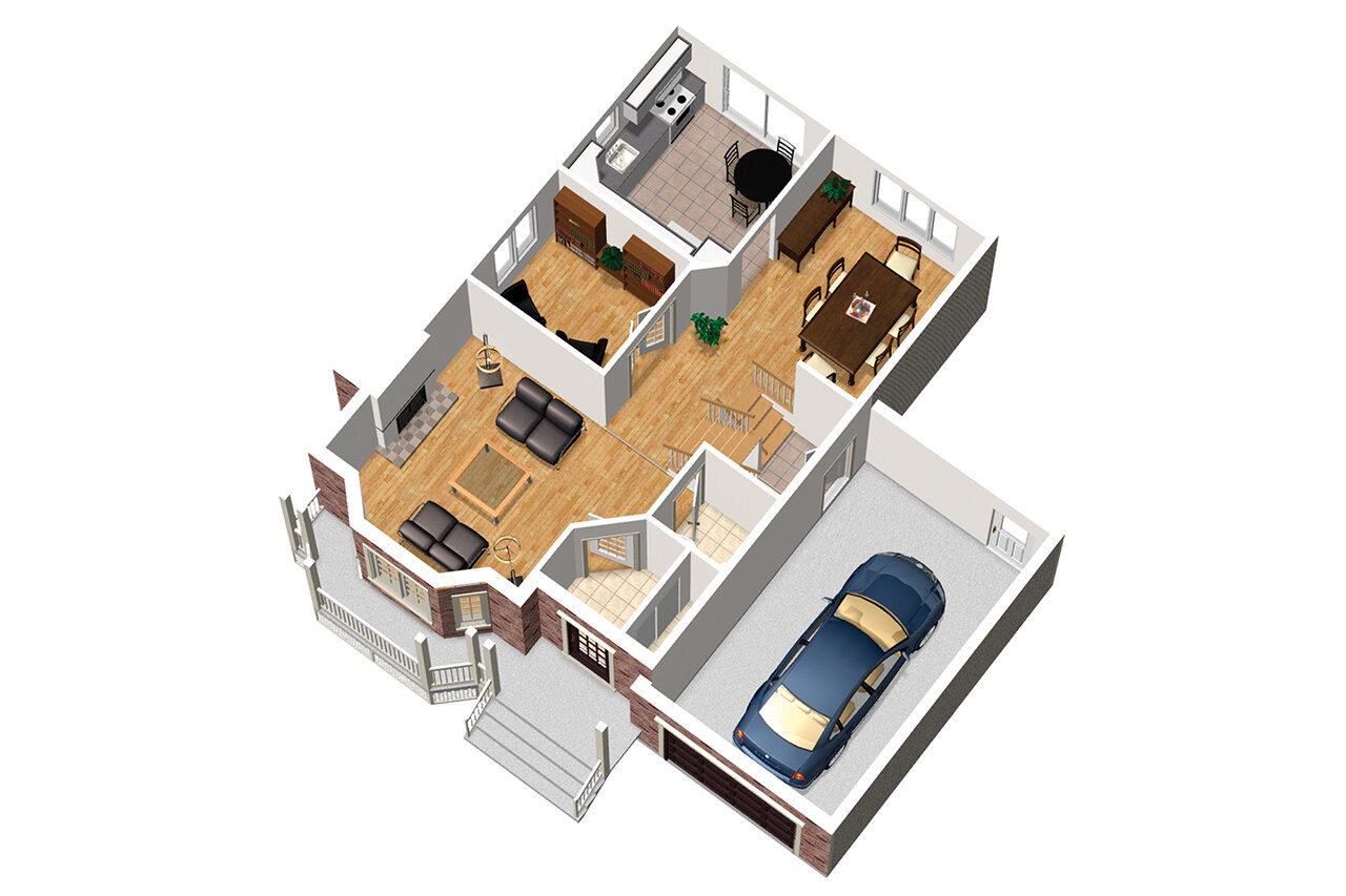 European House Plan - 38087 - 1st Floor Plan