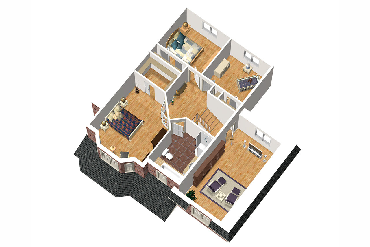 European House Plan - 38087 - 2nd Floor Plan