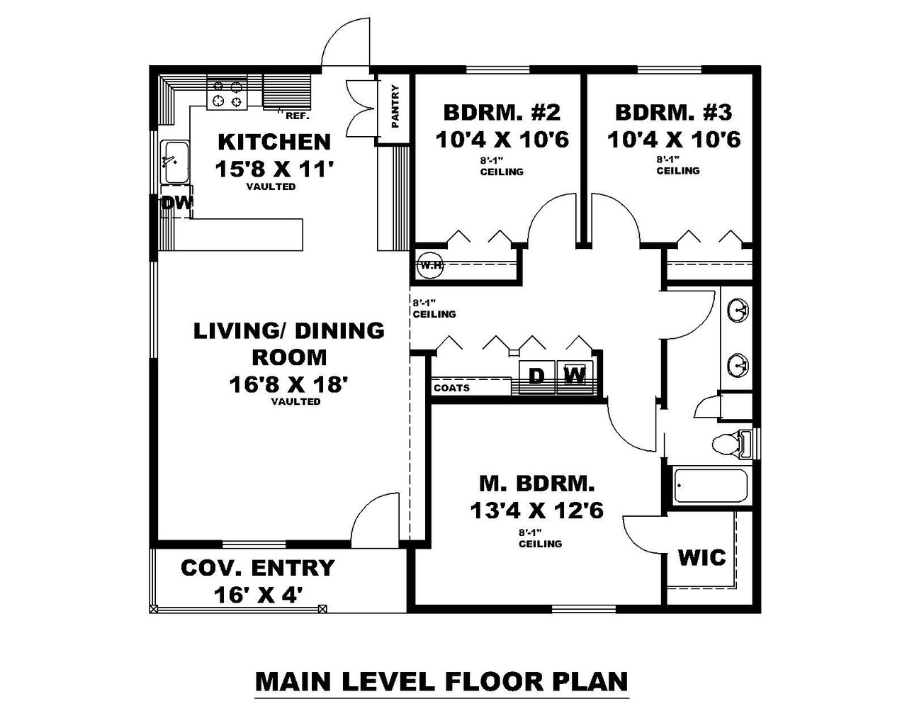 Cottage House Plan - 55650 - 1st Floor Plan