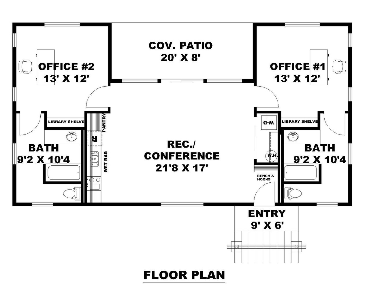Craftsman House Plan - 82196 - 1st Floor Plan