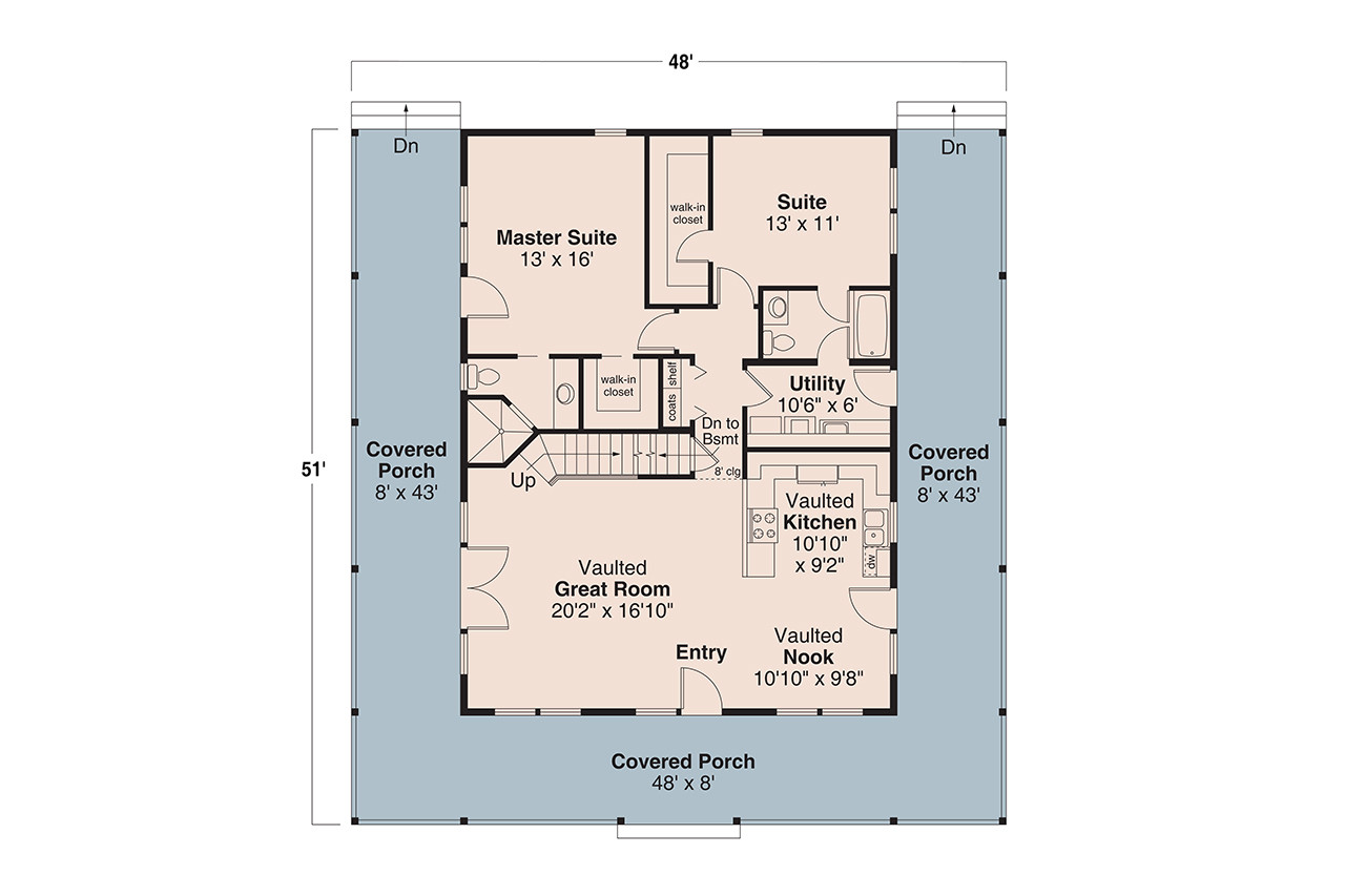 Farmhouse House Plan - Elmshade 79270 - 1st Floor Plan