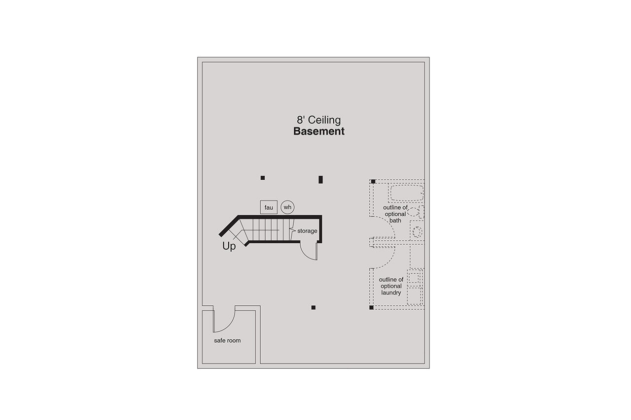 Farmhouse House Plan - Elmshade 79270 - Basement Floor Plan