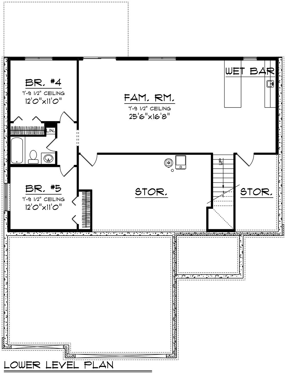 Contemporary House Plan - 23313 - Basement Floor Plan