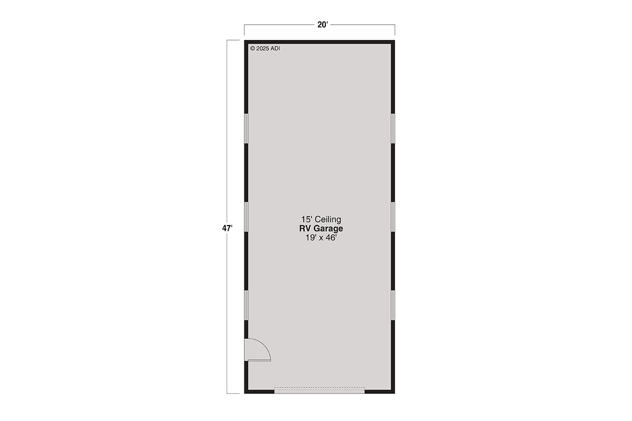 Traditional House Plan - RV Garage 61521 - 1st Floor Plan