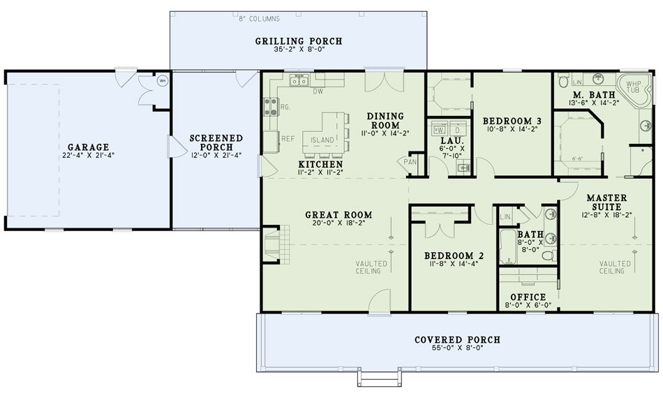 Country House Plan - Country Retreat 28668 - 1st Floor Plan