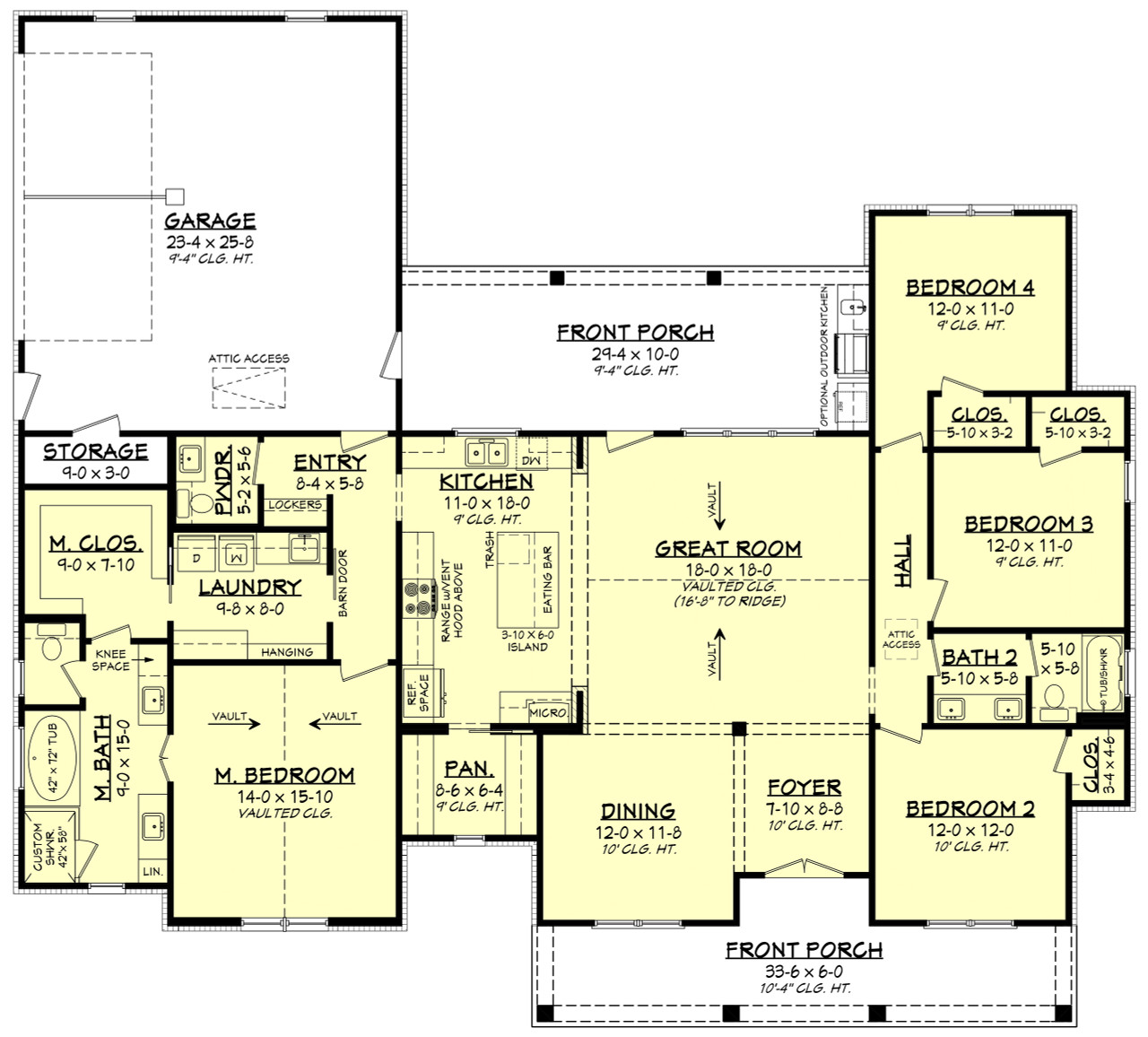 Farmhouse House Plan - Kennedy Creek 61203 - 1st Floor Plan