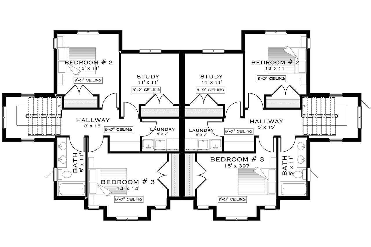 Secondary Image - Country House Plan - Castle Rock 92942 - 2nd Floor Plan