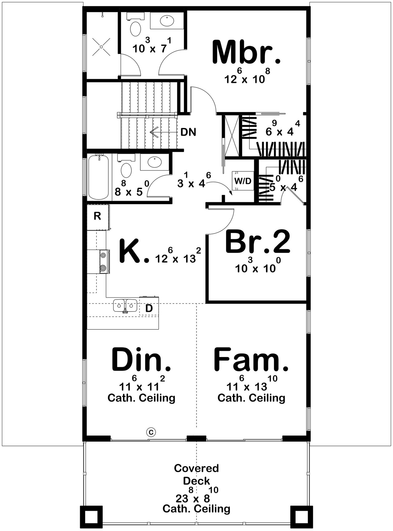 A-Frame House Plan - Berryhill 64514 - 2nd Floor Plan