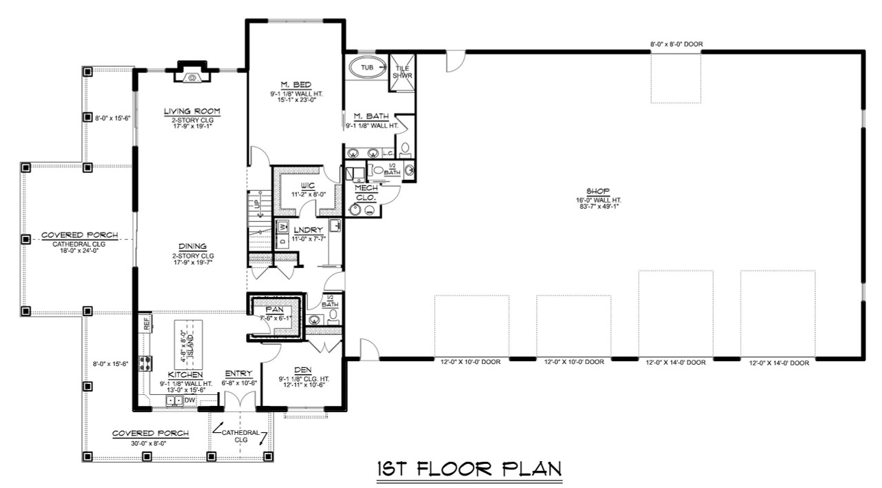 Farmhouse House Plan - 27765 - 1st Floor Plan